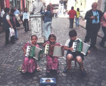 Child musicians in Plaza Dorrego — Buenos Aires, Argentina, December 2005. Photo by Marsha Mittman