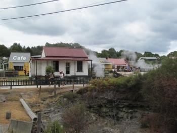 Visitors will find pools of boiling geothermal water in Whakarewarewa, near Rotorua, New Zealand.