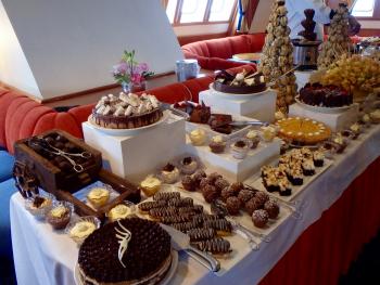 Chocolate extravaganza on board the ship.