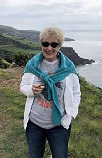 Marcia Plotkin at a north-coast public park on Terceira. Photo by Steve Plotkin