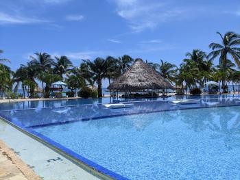 Pool area at The Placencia resort in Belize.