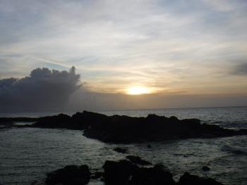 Sunset on the Falealupo Peninsula — Samoa.