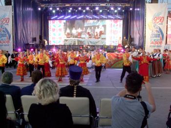 950th birthday celebration of the city of Azov in southeastern Russia.