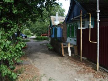 Typical walkway in Azov, Russia.