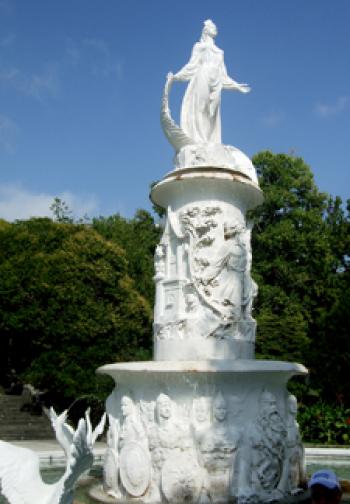 Fountain in a park in Sochi, Russia.