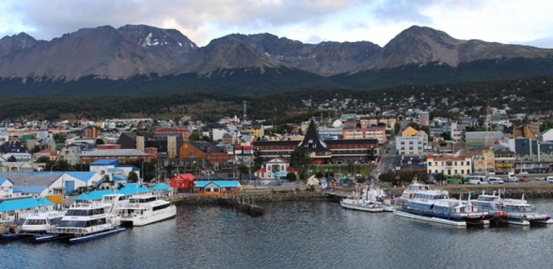 We arrived in Ushuaia's harbor early morning. Photo by Wanda Bahde