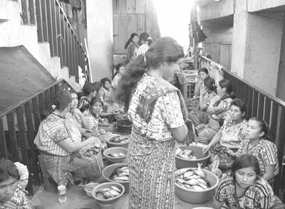 Fish mongers in Chichicastenango.