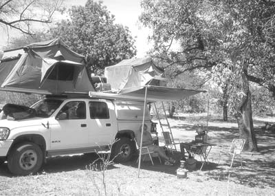 Our 4x4 Toyota camping truck.