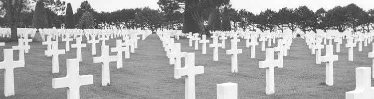 At the American Cemetery above Omaha Beach, 9,387 crosses represent the servicemen and women buried there.