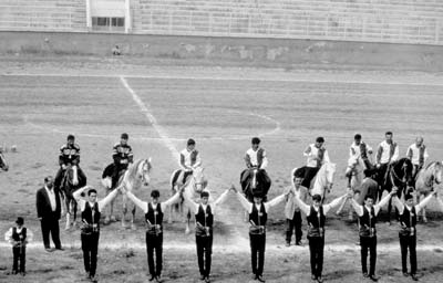 Opening ceremonies in Erzurum’s cirit stadium.