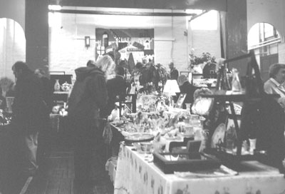 Inside the antiques market in Coggeshall.