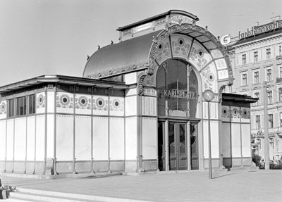 In 1978, Otto Wagner’s gilded, Art Nouveau Karlsplatz subway station pavilion was dismantled, rebuilt at its present location and restored. Photo courtesy ATO