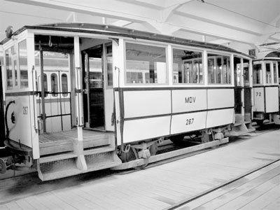 Exterior of a tram displayed at the Public Transportation Museum in Szentendre. Photos: Johnson