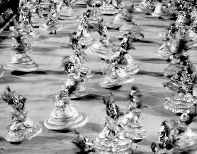 Swirling skirts in one of the street parades during the week of Carnaval. Photo by Frank DeClara