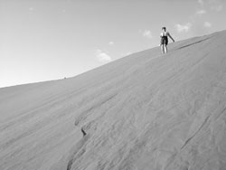 Nili on the dunes in Namibia.