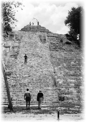 Pyramid 16B, one of the excavated pyramids at Yaxhá.