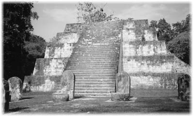 The East Pyramid at Tikal. 