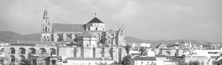 Spain’s Mezquita de Cordoba and the Puente Romano Bridge.