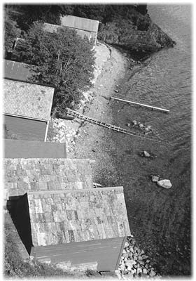 Boathouses on Bjørnefjord.