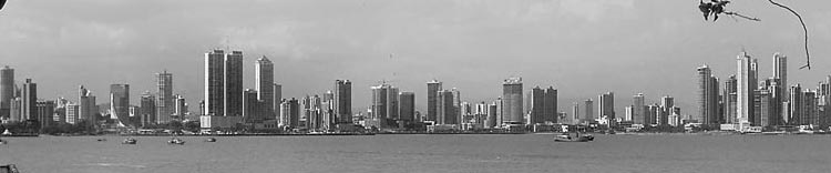 The rapidly growing skyline of the new Panama City.