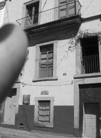 3. My index finger has intruded into the frame of this street scene in Guanajuato, Mexico.