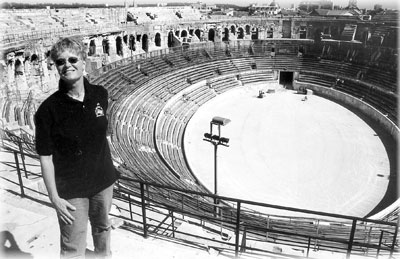 Paula Prindle in the arènes de Nîmes.