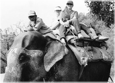 Val, Susan and mahout at Corbett Park.