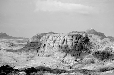 Petra and Little Petra sit at the foot of these mountains in Jordan. This scene allows one to better understand the life of Bedouins in this area. Photos: Kinney