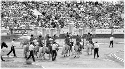 The Naadam Festival in Ulan Bator.