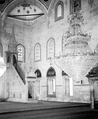 The interior of the Beyazid Mosque in Amasya.