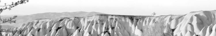 Cappadocia area, dotted by caves and “fairy chimneys.”