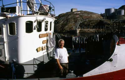 Local owner of a fishing boat in Ammassalik.