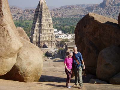 Thom and Margo Wilson at Hampi.