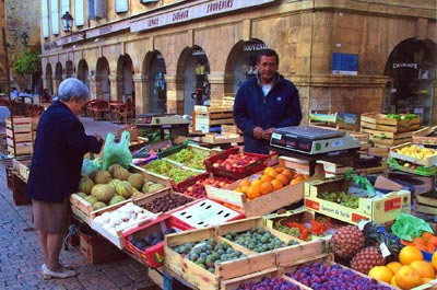 Market day in Sarlat. 