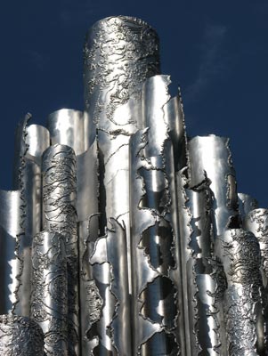 Detail of the Jean Sebelius Monument in Helsinki.