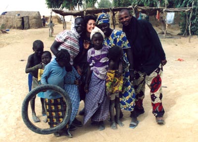 Jenna convinced these locals to pose for us in a Bozo fishing village on an island in the Niger River near Mopti, Mali. Our guide, Ibrahim, is on the right.