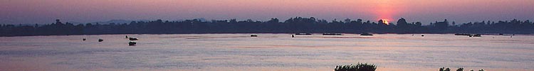 A very memorable sunrise over the Mekong River.