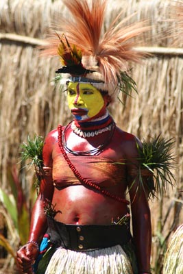 Huli warrior in the Southern Highlands.