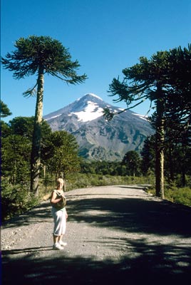 Sharon Cole pauses on the walk across the border from Chile to Argentina.