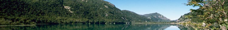 One of several small lakes that visitors encounter when driving in the mountains of Chile’s Lake District.