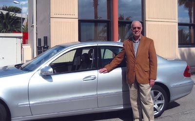 Vernon Hoium alongside his new Mercedes.