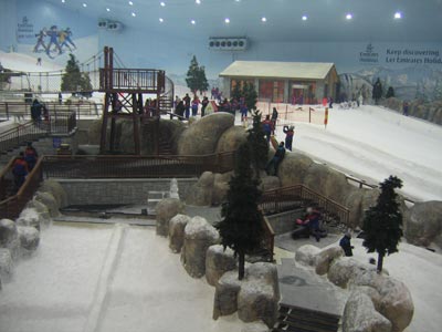 Ski Dubai, located inside the Mall of the Emirates.