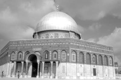 The Dome of the Rock in Jerusalem.