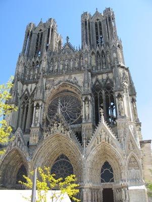 Reims Cathedral, where 26 French kings and queens were crowned.