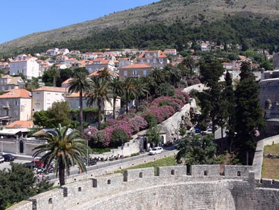 Dubrovnik outside the Old Town’s wall.