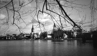 View of Köpenick’s Old Town from the water.