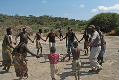 Learning a local dance.