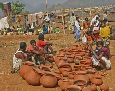 A pottery market, one of several tribal markets we visited on this tour.