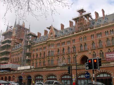 The more attractive St. Pancras Station stood in for the industrial-looking King’s Cross Station in the Harry Potter films. Photo by Marcus Rice