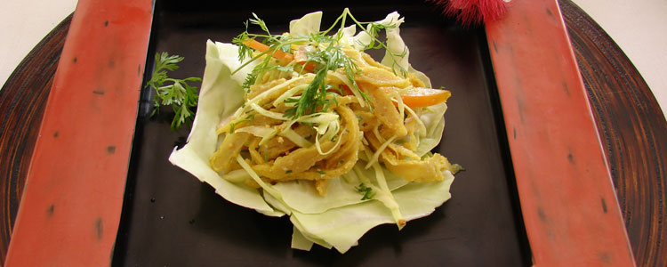 Fish cake salad.